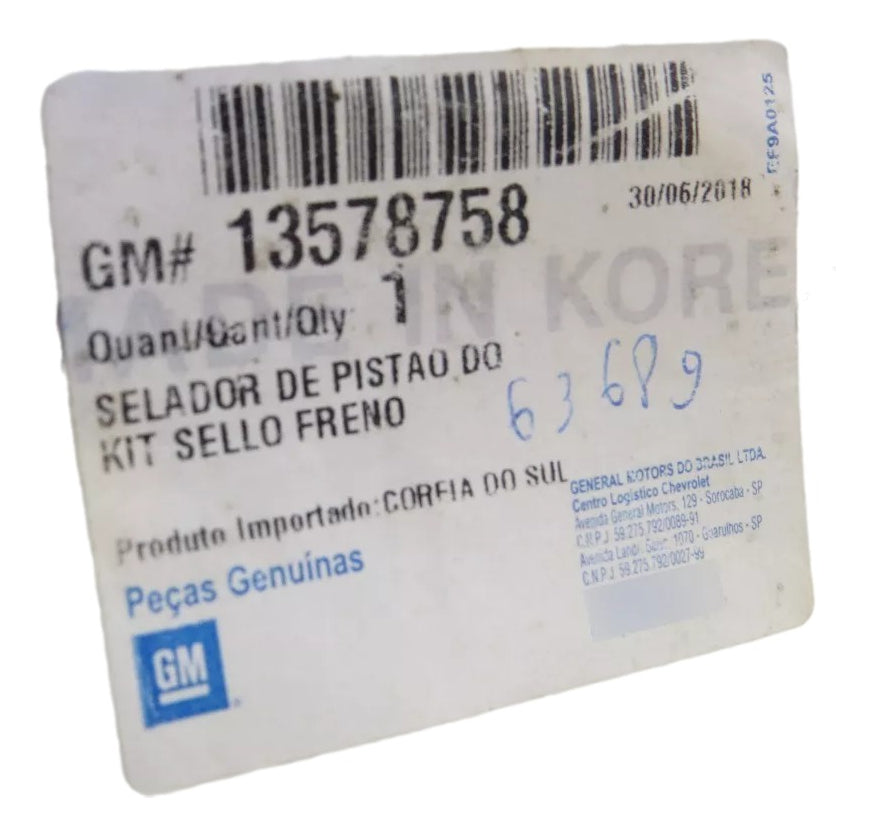 Reparo Pinça de Freio Dianteiro com ABS Sonic Spin Cobalt Original GM 13578758