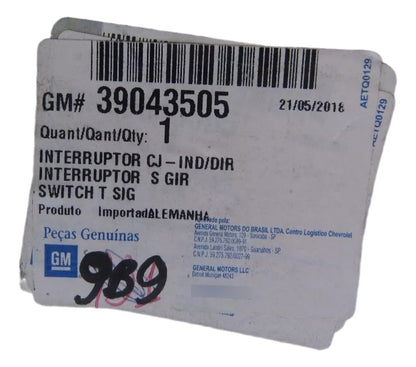 Chave De Seta Cruze 2017/2023 Original GM 39043505