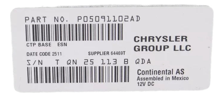 Rádio Dodge Chrysler Journey 2009/2015 Chrysler 200 2011/2014 Original K05091102AF