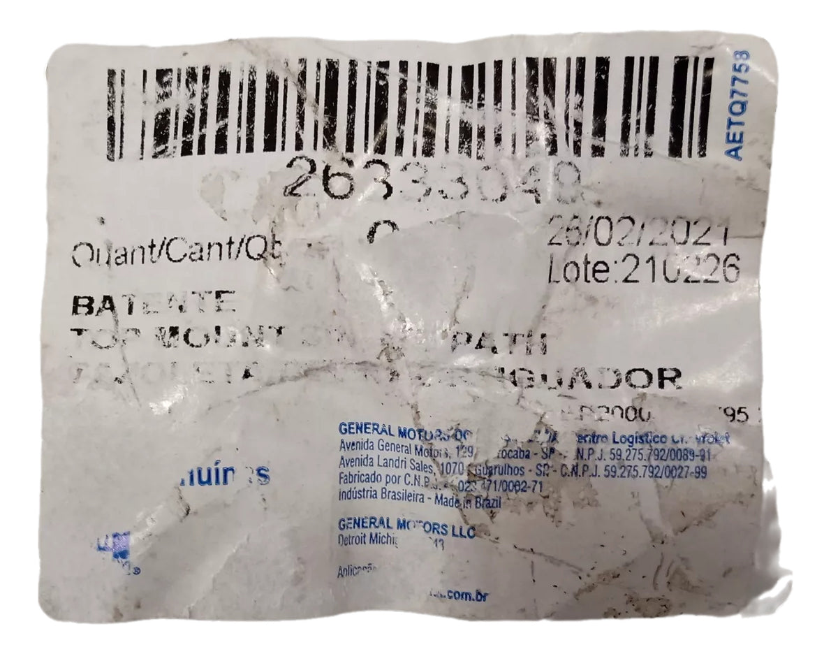 Coxim do Assento do Amortecedor Dianteiro Onix 1.0 2020/2021 Original GM 26333049