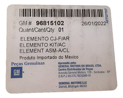 Filtro de Ar Captiva 2008/2017 Original GM 96815102