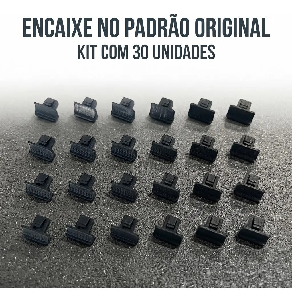 Presilhas Defletor Onix 20 A 25 Kit 30 Peças Reforçadas