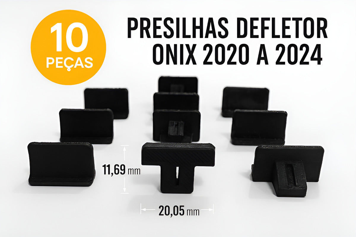 Kit 10 Presilhas do Defletor do Parachoque - Onix 2020/2025