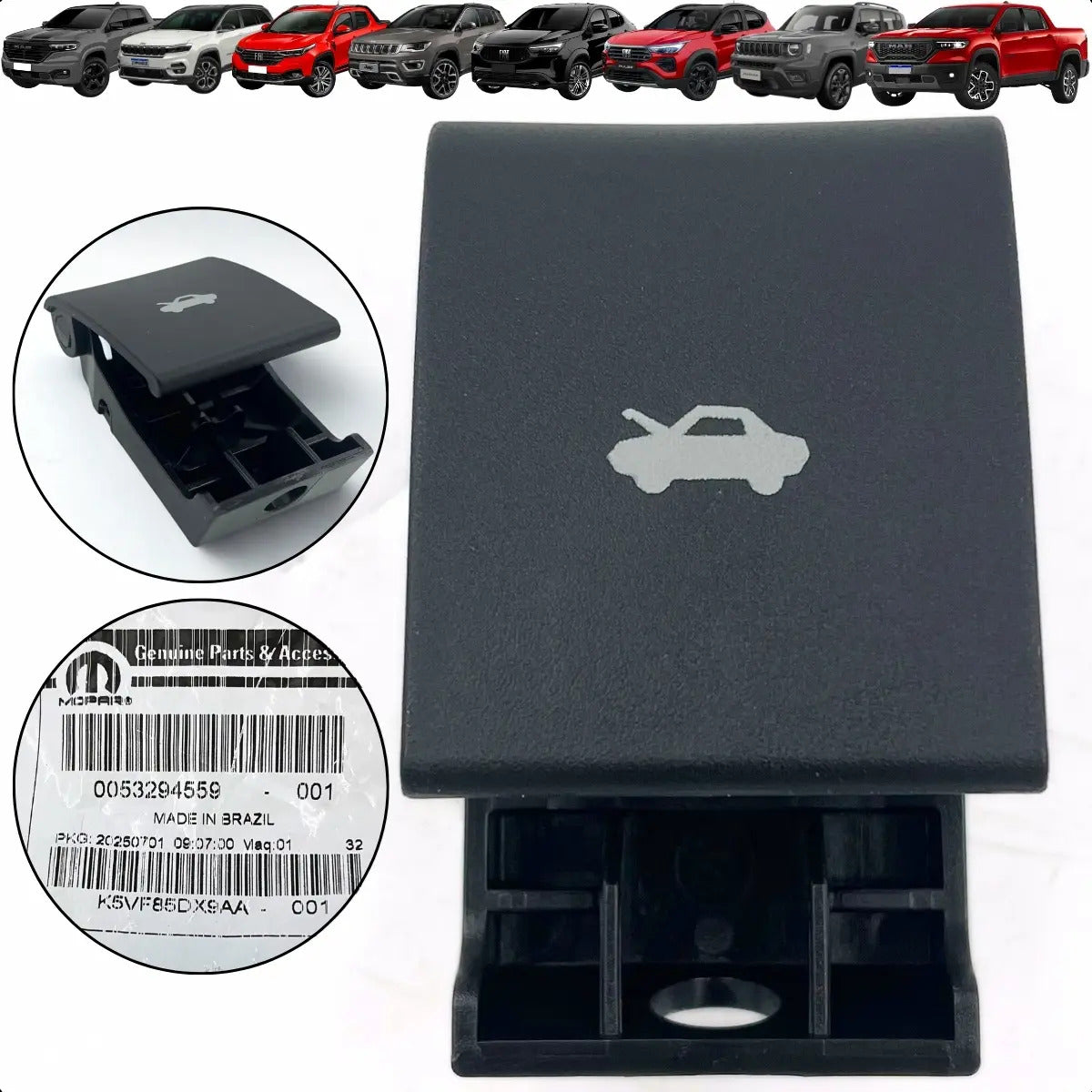 Puxador Alavanca Abertura Capô Fiat Toro Renegade Compass