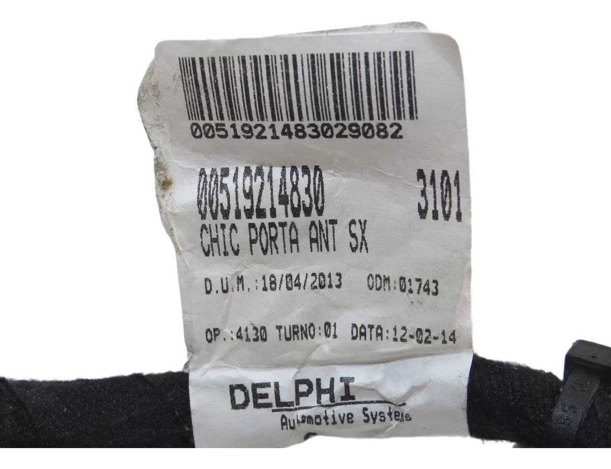 Chicote Anterior Porta Lado Esquerdo Punto 08/17 Linea 08/16 Original Fiat 51921483