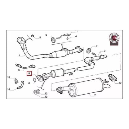 Guarnição Junta Catalisador Original Fiat Palio Strada Siena 46413166
