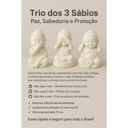 Trio 3 Sabios Paz Sabedoria e Proteçao 3SABIOS