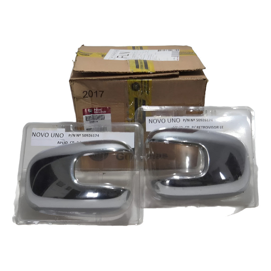 Capa Espelho Retrovisor Novo Fiat Uno Fiorino Vivace Cromada 50926174