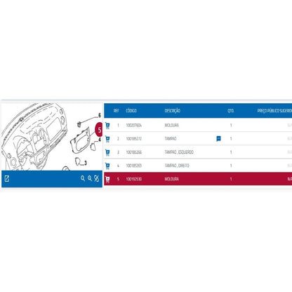 Moldura Painel de Instrumentos Uno Fiorino Original Fiat 100192530