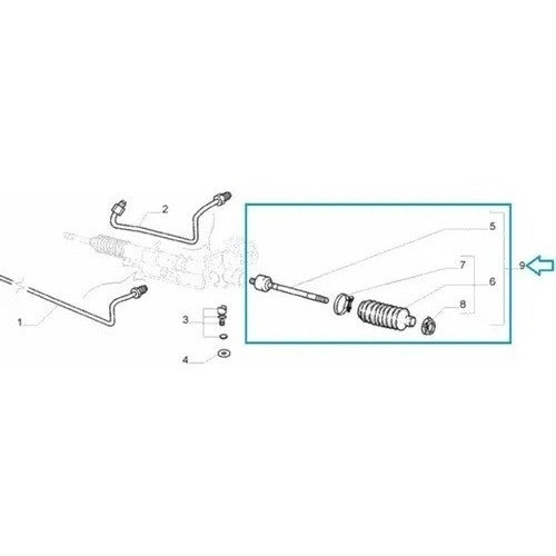 Tirante Transversal Direção Fiat Doblo 2002 a 2009 Original 7087563