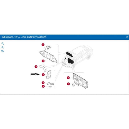 Batente Isolante Paralama – Fiat Punto, Linea