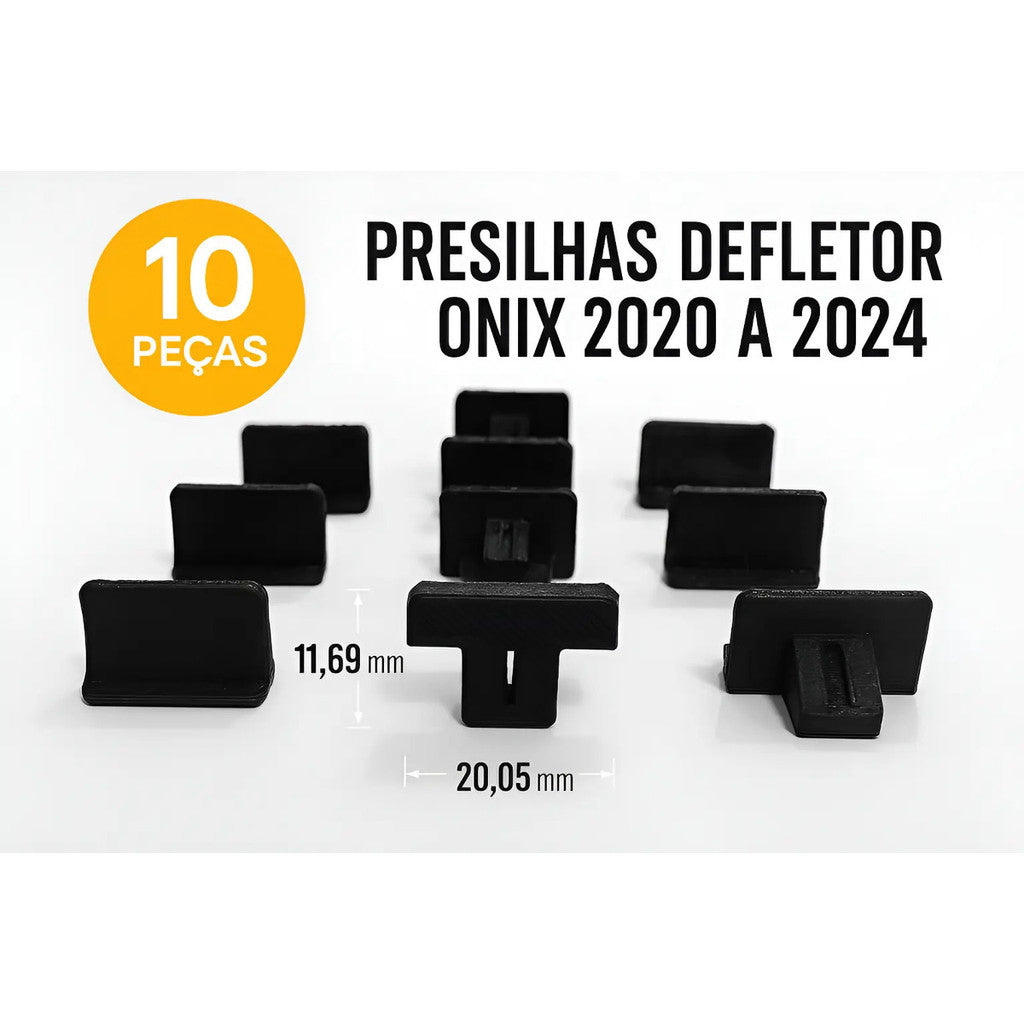 Presilhas Defletor GM Onix 2020 a 2024 - Kit Econômico 10 Peças