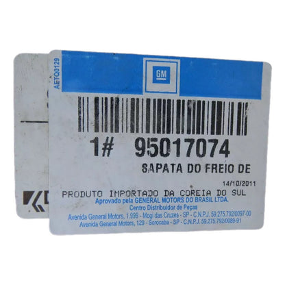 Sapata de Freio Traseiro Cobalt 2011 a 2017 Original Gm 95017074