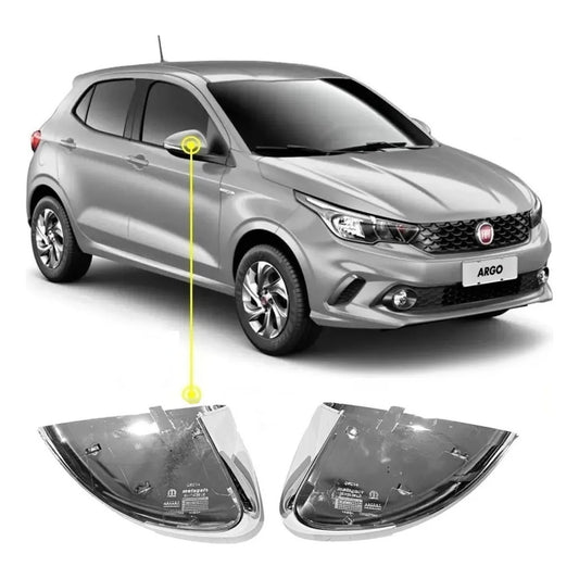 Par Capa Cromada Retrovisor Fiat Argo Cronos Original 50928188