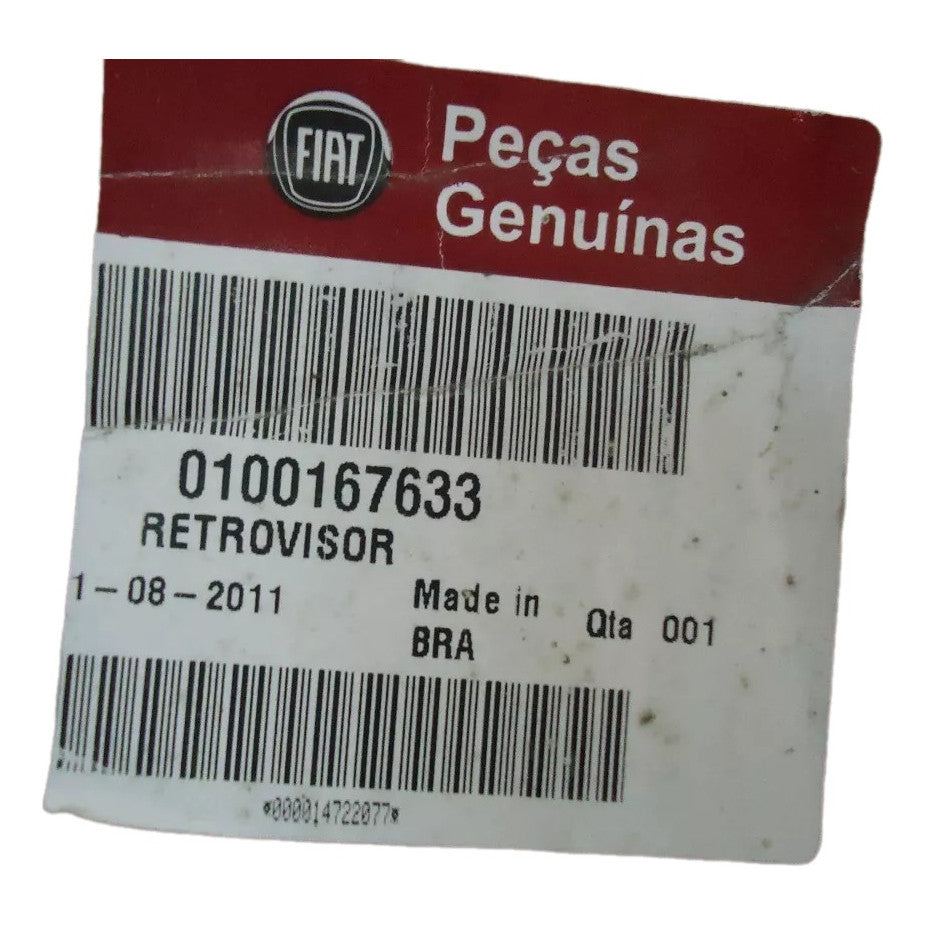Espelho Retrovisor Lado Direito Fiat Palio Siena 2008 a 2012 Novo Original 100167633