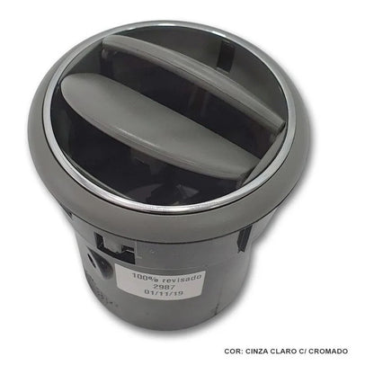 Difusor Ar Cinza Claro com Friso Cromado Fiat Palio 2012 a 2017 Original 100196977