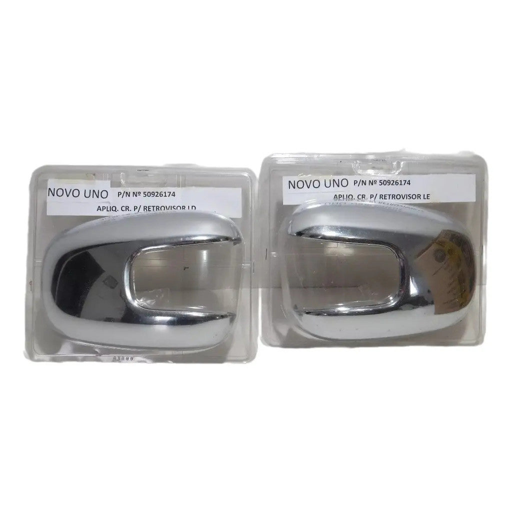 Capa Espelho Retrovisor Novo Fiat Uno Fiorino Vivace Cromada 50926174