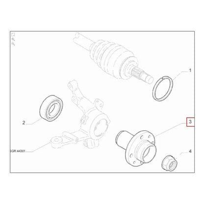 Cubo Roda Dianteira Fiat Marea Bravo Stilo Original 60545087