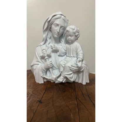 Busto Nossa Senhora dos Navegantes com Menino Jesus Branco