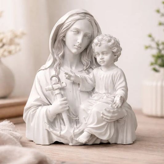 Busto Nossa Senhora dos Navegantes com Menino Jesus Branco