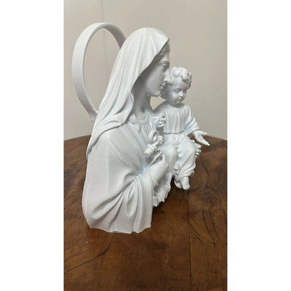 Busto Nossa Senhora dos Navegantes com Menino Jesus Branco