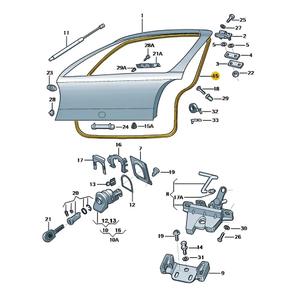 Borracha Vedação Porta Malas – Volkswagen Gol