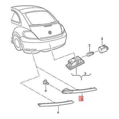 Refletor Traseiro VW Fusca Tsi 2012 2013 2014 2015 2016 Lado Direito Passageiro 5C5945702B
