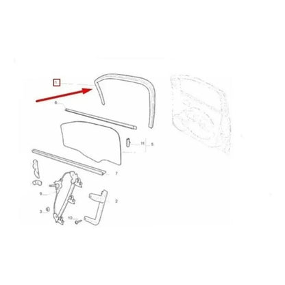 Canaleta Sup Vidro Porta Fiat Uno 11/14 Diant/ld 4p