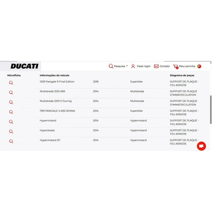Suporte Da Placa Ducati Novo Original