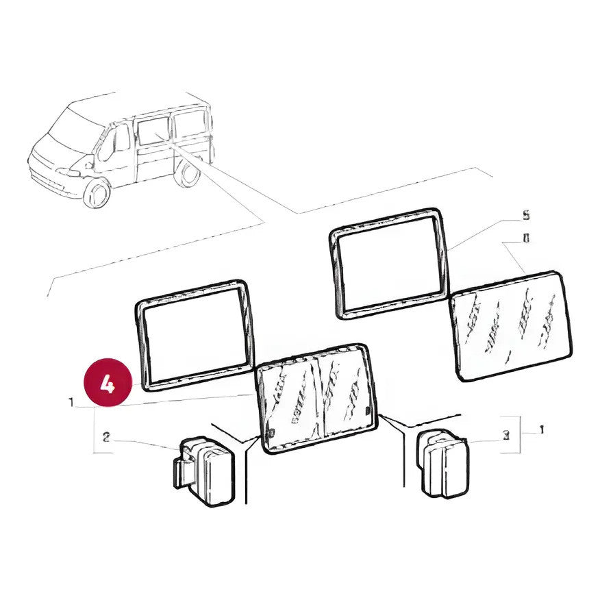 Borracha Do Vidro Lateral Corrediço – Fiat Ducato