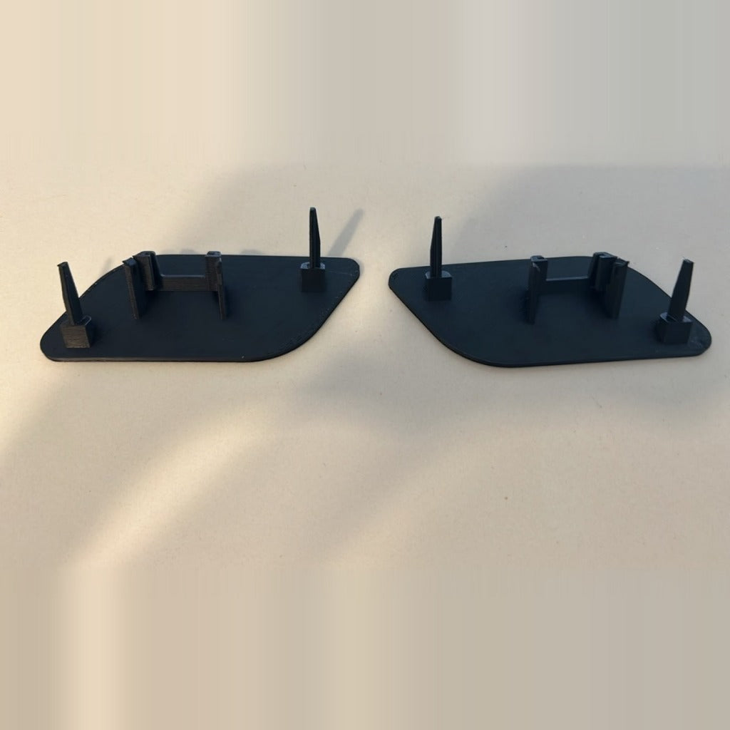 Par Tampa Esguicho Lavador Farol Audi Q3 2016 a 2020 Textura Fibra de Carbono Para-choque ABS Preto