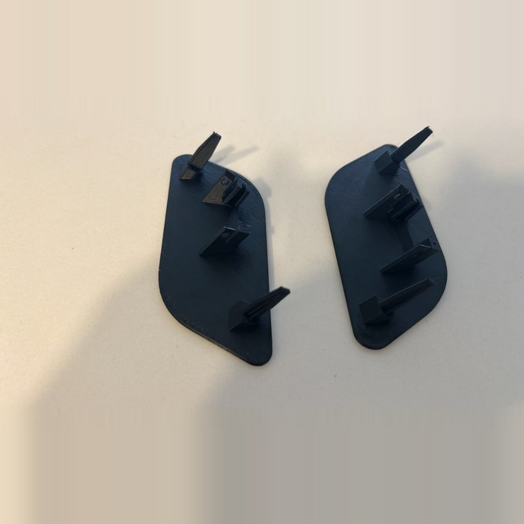 Par Tampa Esguicho Lavador Farol Audi Q3 2016 a 2020 Textura Fibra de Carbono Para-choque ABS Preto