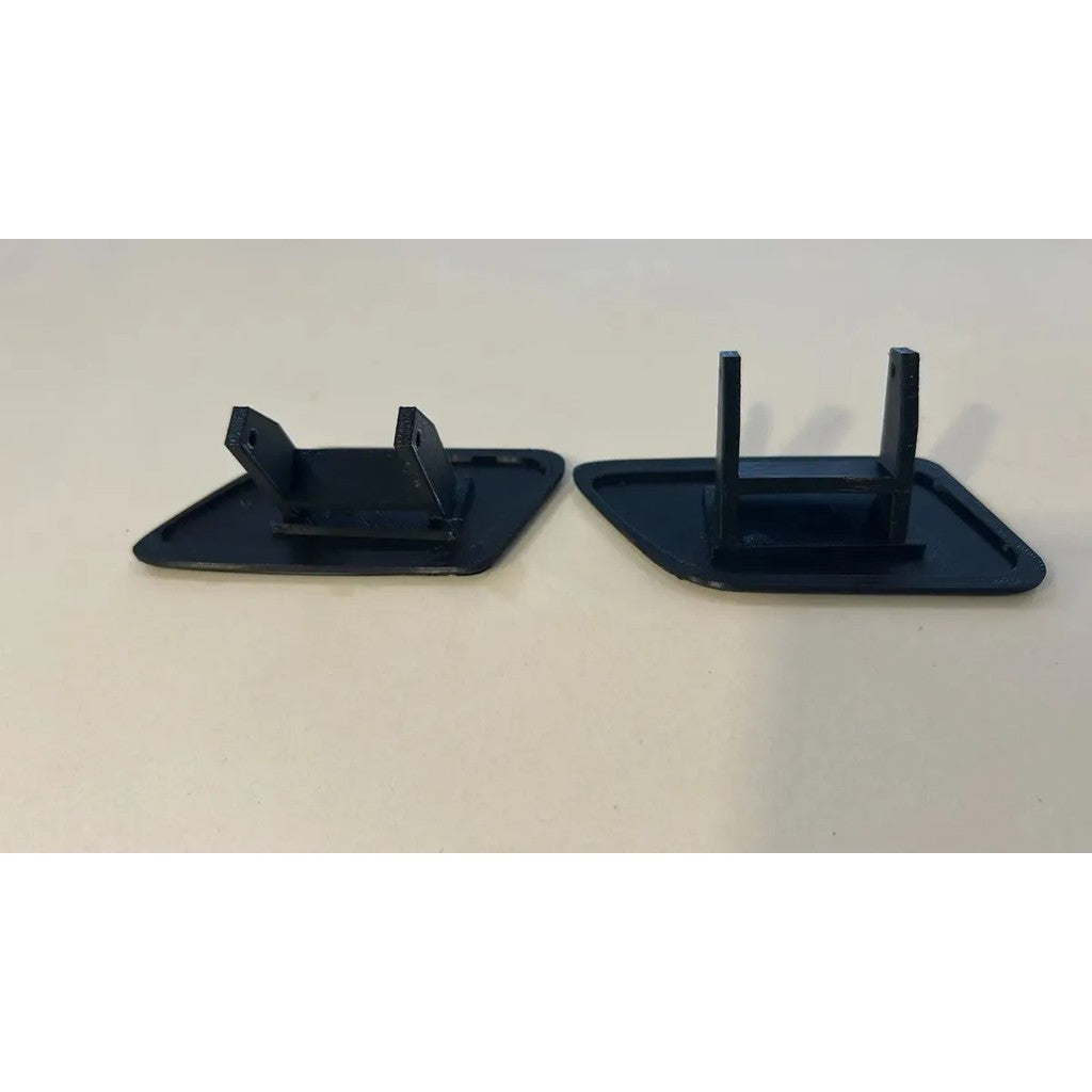 Par Tampa Esguicho Lavador Farol Ford Focus 2005 a 2010 Textura Fibra de Carbono Para-choque PETG Preto