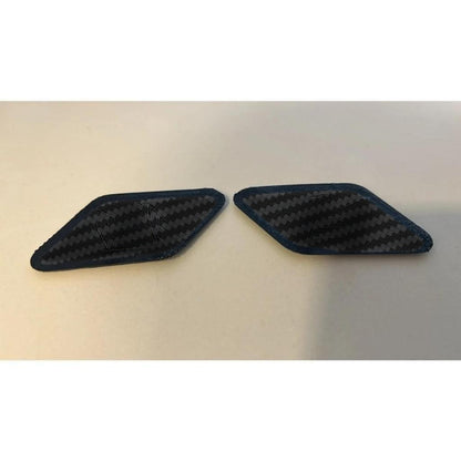 Par Tampa Esguicho Lavador Farol Kia Sportage 2011 a 2016 Textura Fibra de Carbono Para-choque ABS Preto