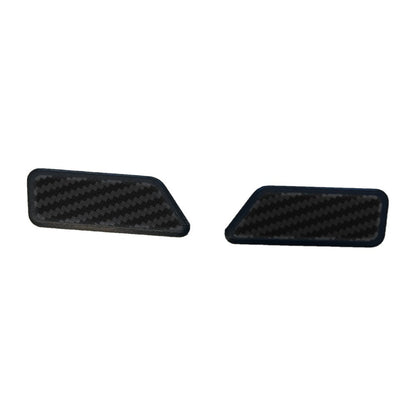 Par Tampa Esguicho Lavador Farol Mitsubishi Outlander Textura Fibra de Carbono Para-choque ABS Preto