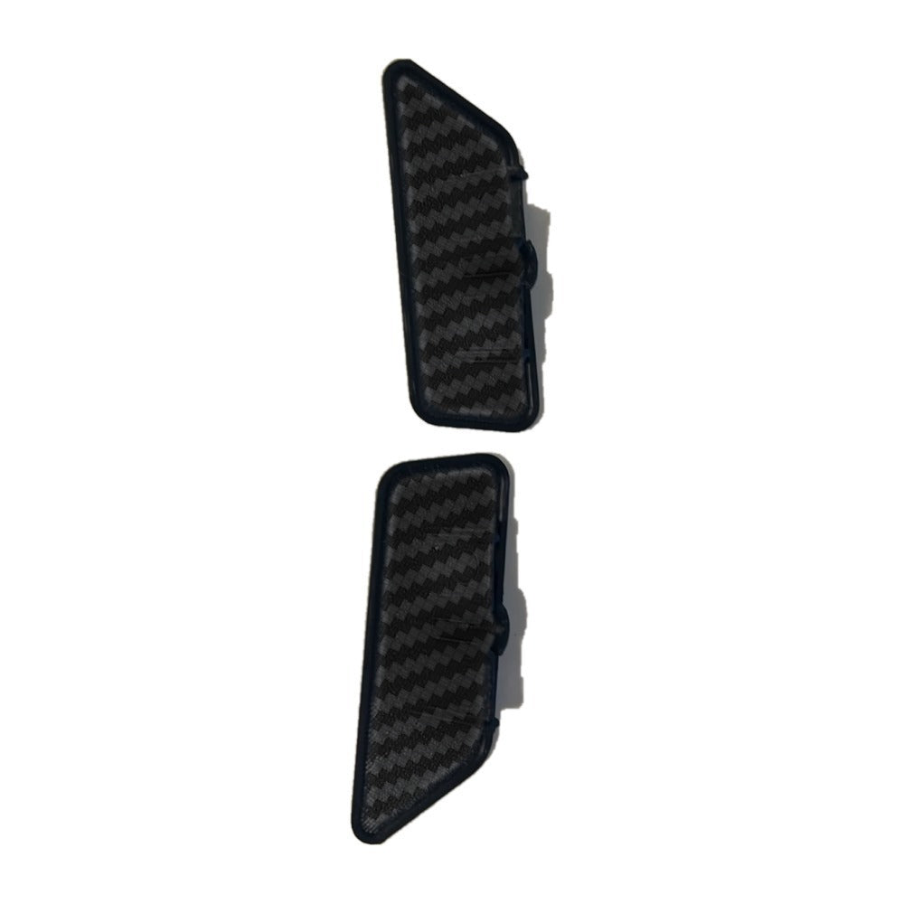 Par Tampa Esguicho Lavador Farol Mitsubishi Outlander Textura Fibra de Carbono Para-choque ABS Preto