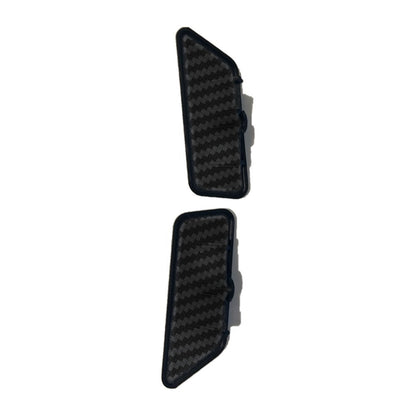 Par Tampa Esguicho Lavador Farol Mitsubishi Outlander Textura Fibra de Carbono Para-choque ABS Preto