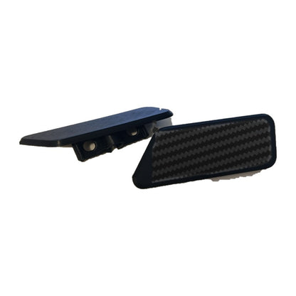 Par Tampa Esguicho Lavador Farol Mitsubishi Outlander Textura Fibra de Carbono Para-choque ABS Preto