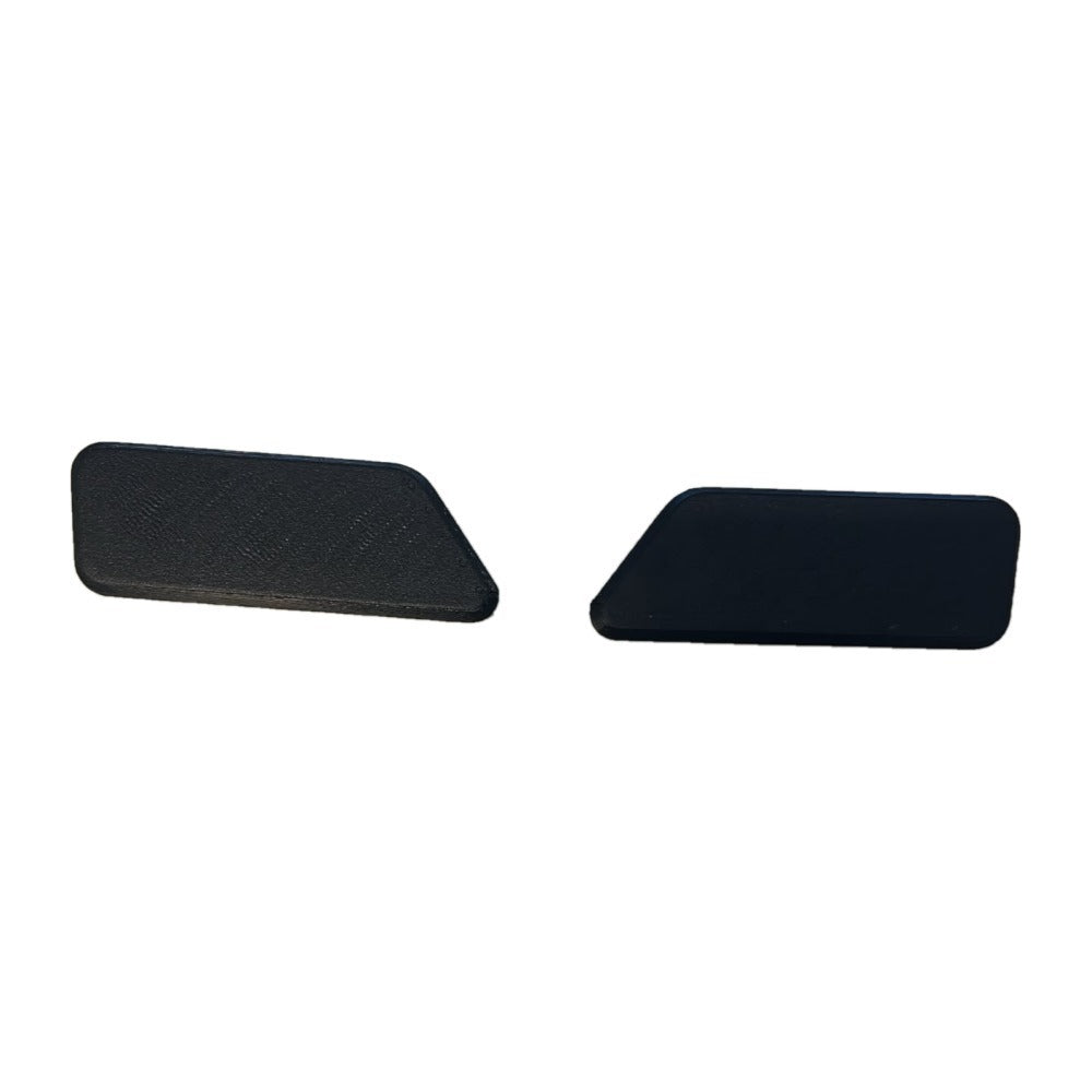 Par Tampa Esguicho Lavador Farol Mitsubishi Outlander Acabamento Para-choque Dianteiro ABS Preto