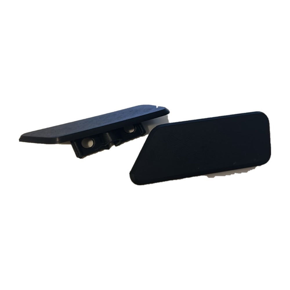 Par Tampa Esguicho Lavador Farol Mitsubishi Outlander Acabamento Para-choque Dianteiro ABS Preto