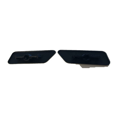 Par Tampa Esguicho Lavador Farol Mitsubishi Outlander Acabamento Para-choque Dianteiro ABS Preto